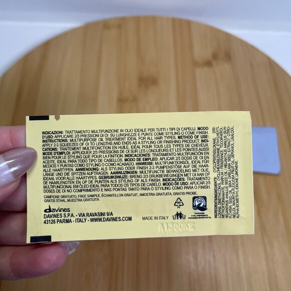 Davines Sample Lot Oi Oil All Hair Types Love Shampoo Smoothing Curly Hair - Picture 3 of 5